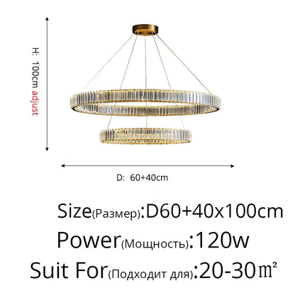 DecorBites™ Crystal LED Ceiling Chandeliers: Modern Living Room Dining Room Pendant Lamp