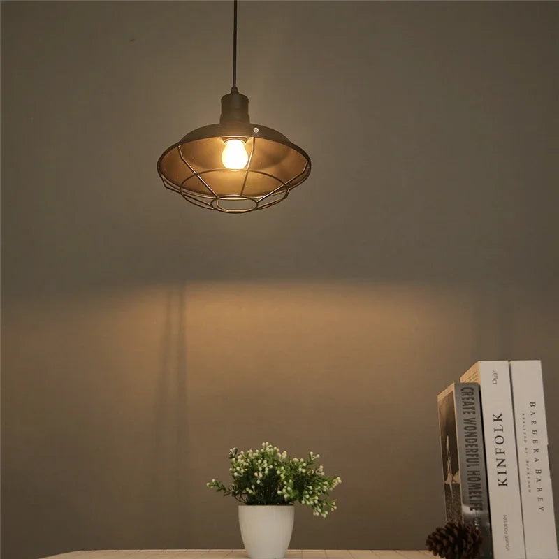 DecorBites™ Iron Pendant Lights: Rural Retro Personalized Pot Lid Chandelier