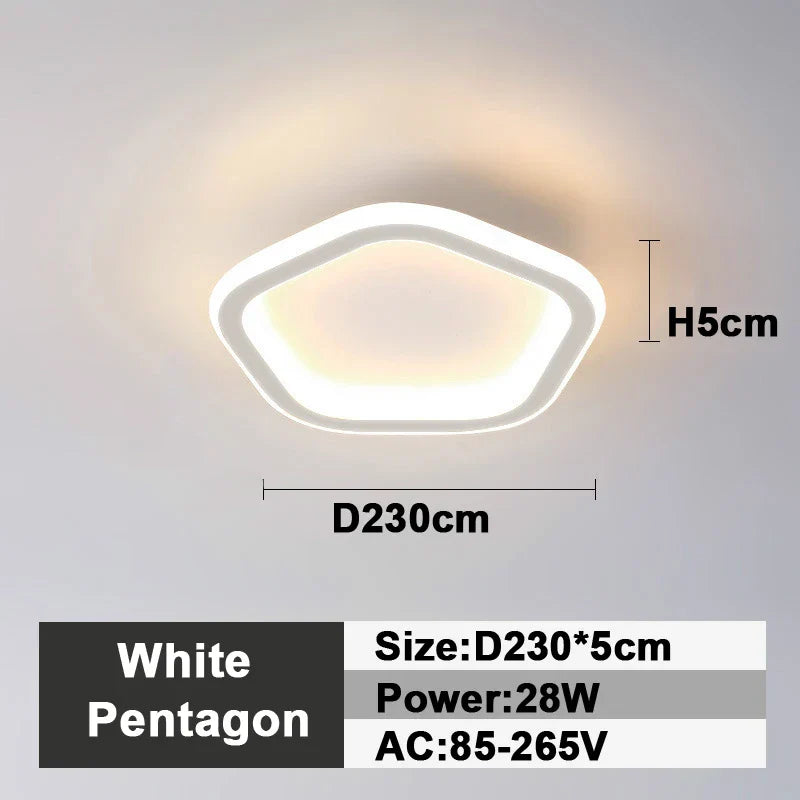 Lámpara de techo LED DecorBites™: Iluminación interior cuadrada y redonda, para dormitorio, recibidor, luz blanca neutra/fría/cálida