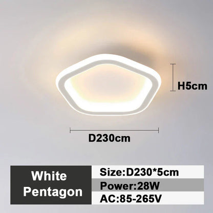 Lámpara de techo LED DecorBites™: Iluminación interior cuadrada y redonda, para dormitorio, recibidor, luz blanca neutra/fría/cálida