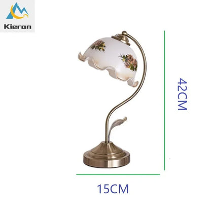 DecorBites™ Glass Flower Led Desk Lamp, Dimmable Modern Table Lamp for Bedroom, Living Room