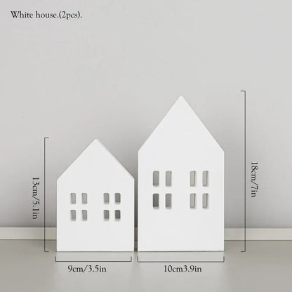 DecorBites™ Coastal Wooden Lighthouse & Ship Model for Mediterranean Home Decor