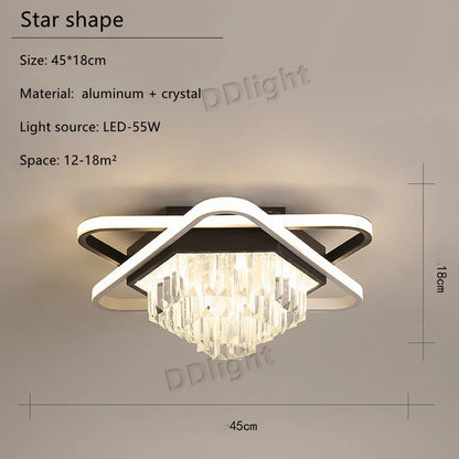 DecorBites™ Crystal Industrial Pendant Chandelier Set for Modern Living Room and Bedroom Decor