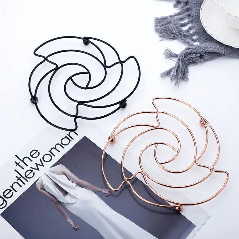 DecorBites™ Iron Pan Pot Mat Stand Round Kitchen Placemats Coasters for Cookware & Drink Mats