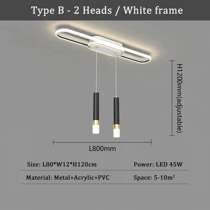 DecorBites™ LED Chandelier: Modern Ceiling Lighting for Living Dining Bedroom Kitchen Aisle