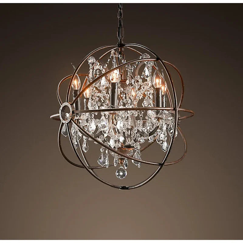 DecorBites™ Crystal Chandelier E14 LED Lustre for Living Room Bedroom Kitchen Island