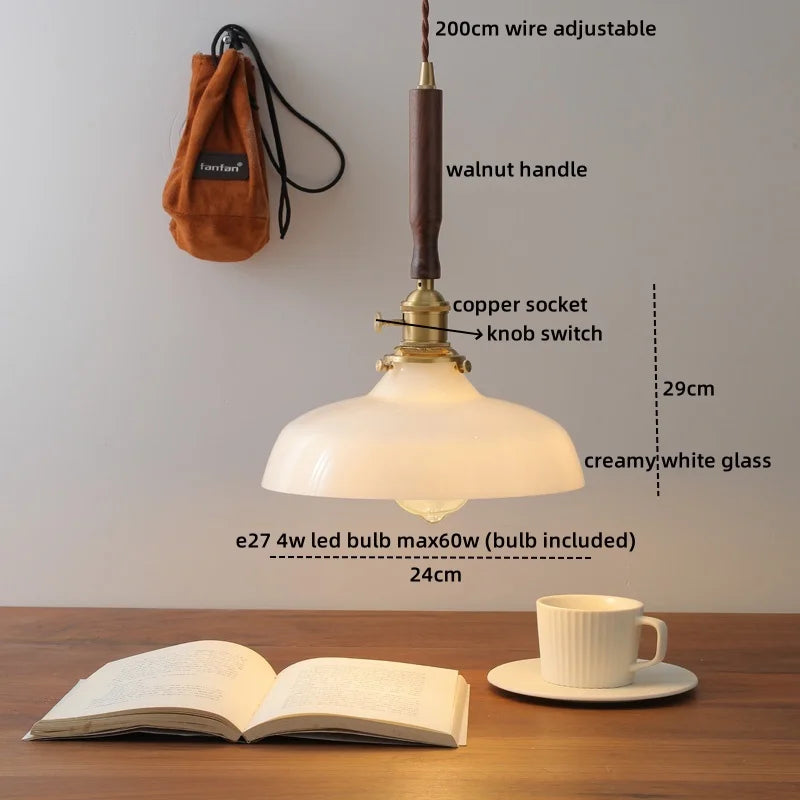 Green Glass Pendant Light Modern Copper Entryway