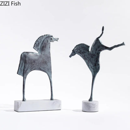 DecorBites™ Iron Horse Statue - Modern Desk Decor & Room Ornaments