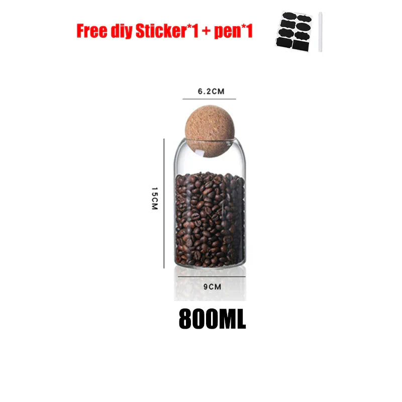 DecorBites™ Glass Bottle Dispenser Set: Jars, Shampoo, Olive Oil, Makeup Jar