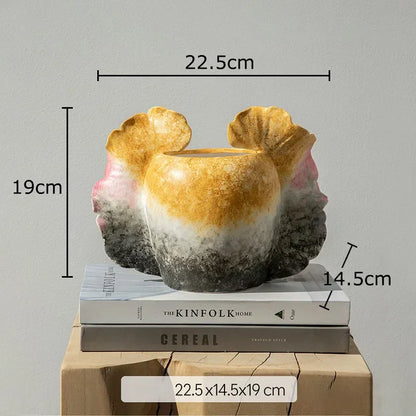 DecorBites™ Butterfly Wings Vase: Artificial Flowers Desk Decor for Aesthetic Room Flowers