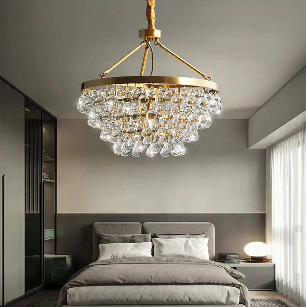 Lámpara de techo DecorBites™ con cuentas de cristal negro: un clásico moderno para la sala de estar y el comedor.