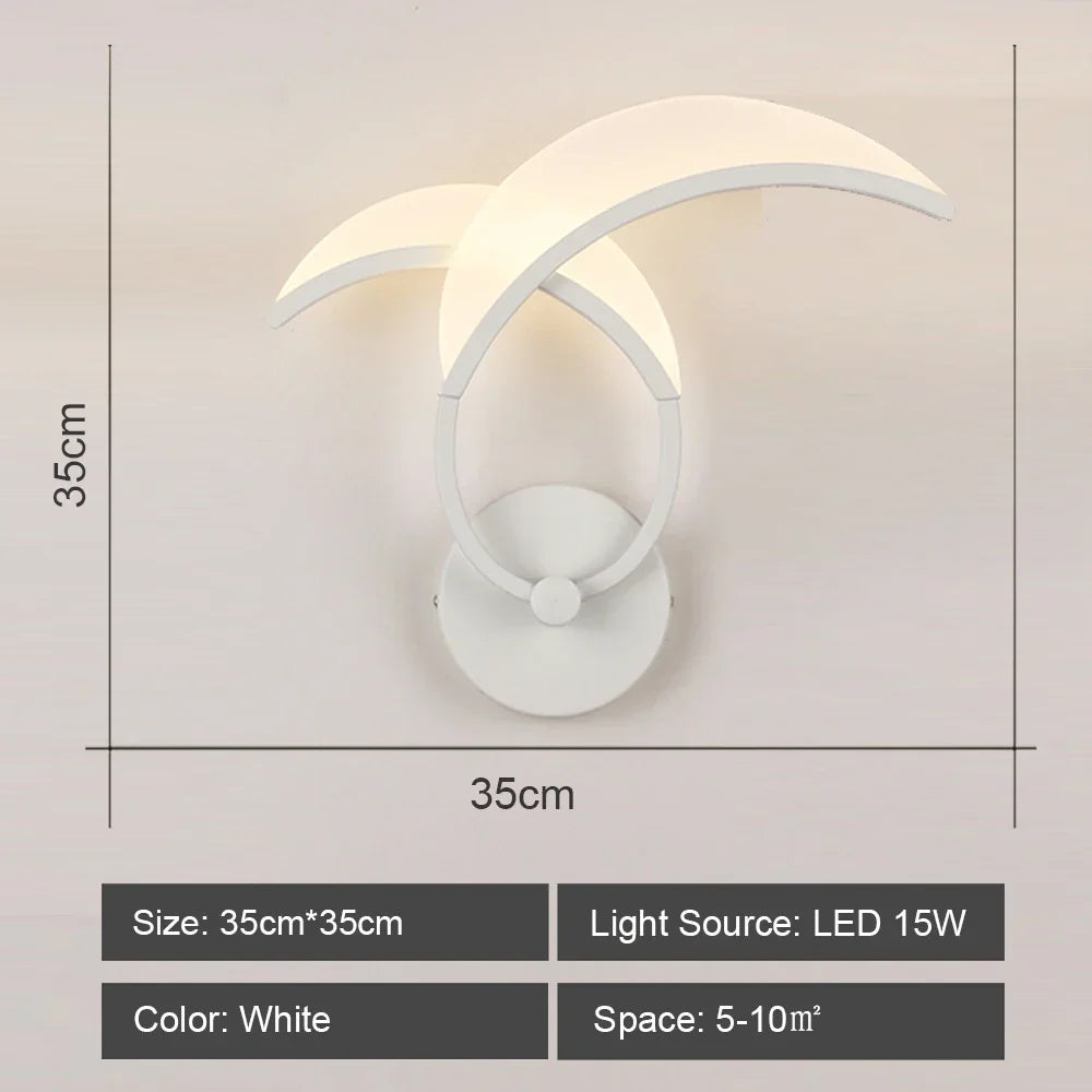 DecorBites™ LED Wall Sconce Light Acrylic Lamp for Bedroom Corridor Chandelier Style