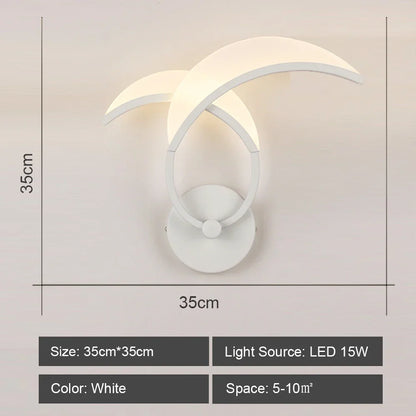 DecorBites™ LED Wall Sconce Light Acrylic Lamp for Bedroom Corridor Chandelier Style