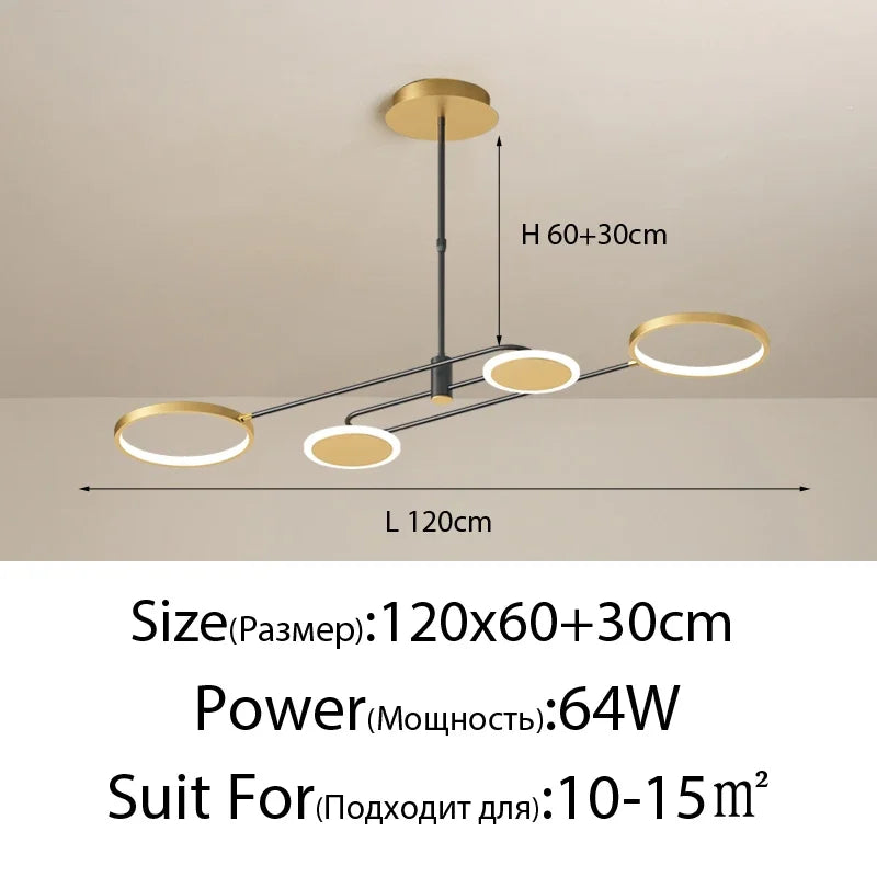 DecorBites™ LED Chandelier Lights: Modern Lighting Fixtures for Living Room, Bedroom, Kitchen & Home Decor