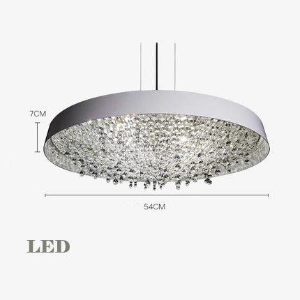 DecorBites™ Clear Crystal Pendant Light Chandelier for Living Room & Bedroom
