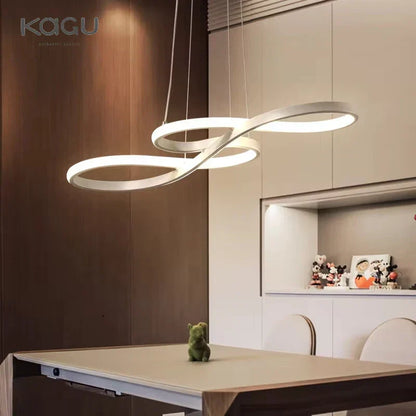 DecorBites™ Circle LED Chandelier: Nordic Minimalist Design for Living, Bedroom, Dining Room