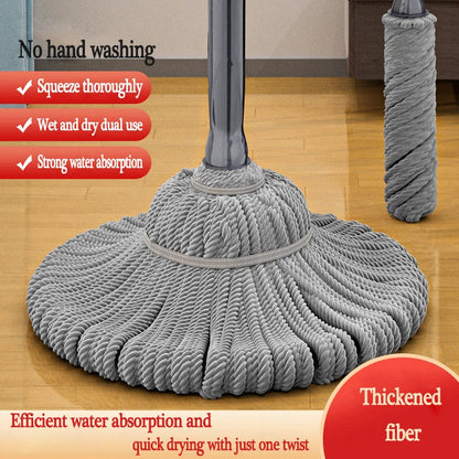 DecorBites™ Easy Spin Mop with Long Handle for Hands-Free Floor Cleaning