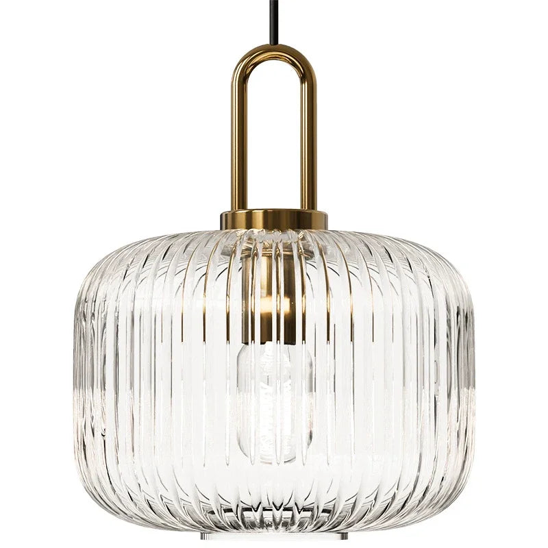 DecorBites™ Japanese Glass Pendant Light: Modern Nordic LED Hanging Lamp for Bedroom Home Décor