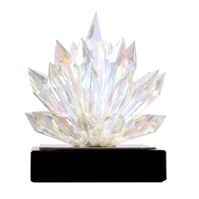 DecorBites™ Crystal Lotus Tabletop Decoration with Black Base