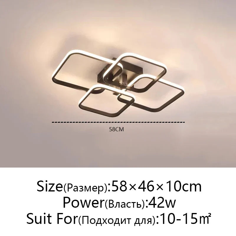 DecorBites™ LED Ceiling Light: Modern Dimmable Fixture for Home Living Room, Bedroom, Dining Room