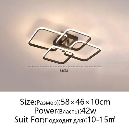 DecorBites™ LED Ceiling Light: Modern Dimmable Fixture for Home Living Room, Bedroom, Dining Room