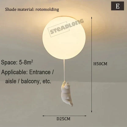 DecorBites™ Little Bear Cartoon Pendant Lamp for Kids Room Bedroom Living Room