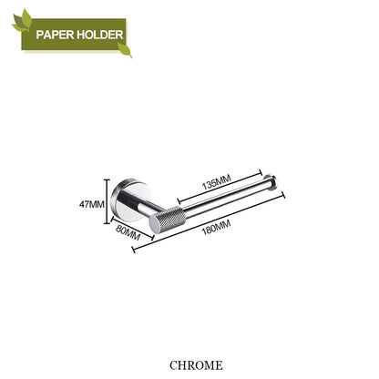 DecorBites™ Bathroom Accessories Set: Rose Gold Chrome Hook, Brushed Gold Towel Rack, Stainless Steel Toilet Paper Holder