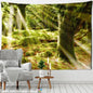 Fog Forest Sunlight Tapestry: Decobites Natural Scenery Aesthetic Wall Hanging