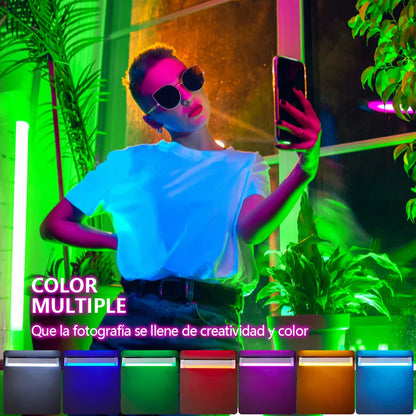 Lámpara de relleno LED DecorBites™: Lámpara recargable y colorida para selfies, ideal para fotografía y vídeos.