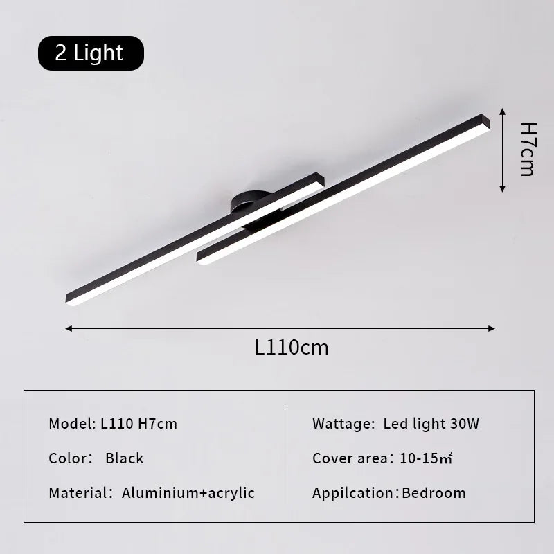 Decorbites™ Lineares LED-Deckenleuchte für Wohnzimmer- und Schlafzimmerbeleuchtung