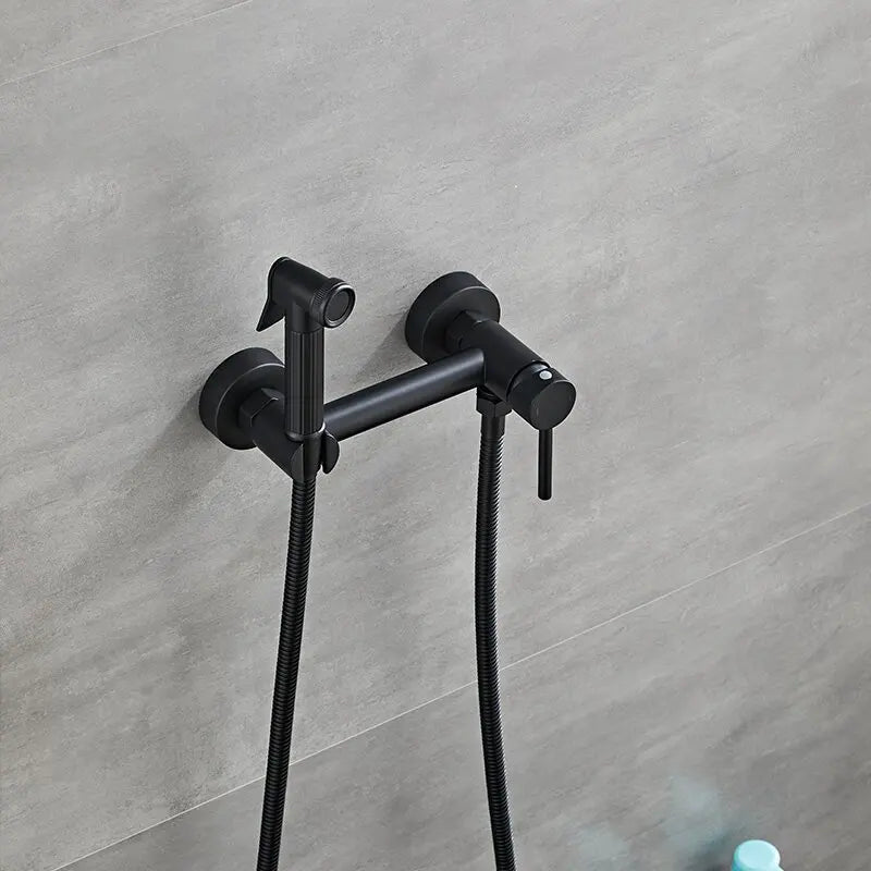 DecorBites™ Bathroom Bidet Faucet Set with Hot Cold Spray Gun Nozzle & Copper Hardware