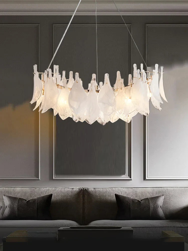 DecorBites™ Cloud Mist Glass Chandelier with G9 Light Source - Luxury Home Decoration