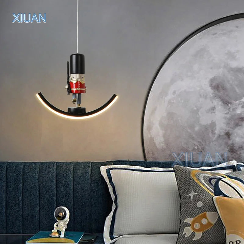 DecorBites™ Kids Unicorn Pendant Lamps White Bear Pink Elephant Chandeliers