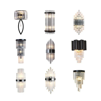 DecorBites™ Crystal Wall Lamp: Modern Light Luxury for Living Room, Bedroom, and Corridor