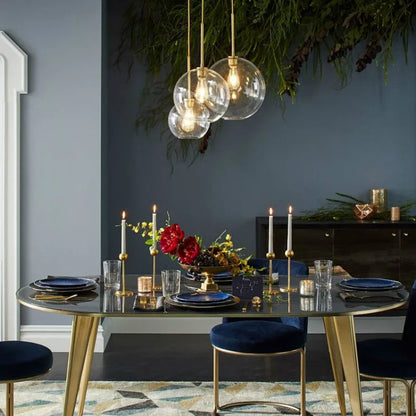 DecorBites™ Glass Ball Pendant Light for Living and Dining Spaces