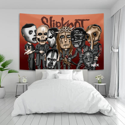 DecorBites™ Heavy Mental Music Tapestry Wall Hanging- Hippie Art Room Flag