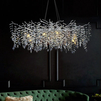 DecorBites™ Crystal Pendant Chandelier Luxury LED Lighting Branch Design for Living and Dining Rooms