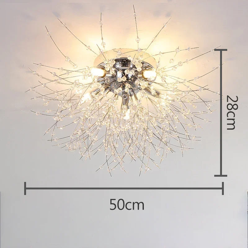 DecorBites™ Dandelion Crystal LED Ceiling Light for Home Indoor Living Dining Room