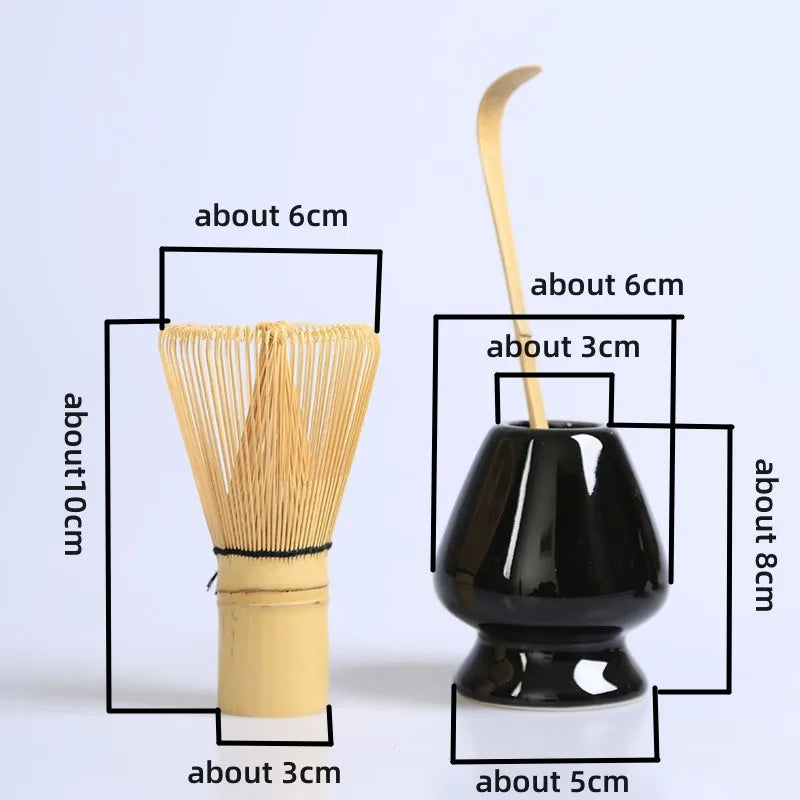 DecorBites™ Japanese Bamboo Tea Ceremony Set Matcha Whisk Brush Grinder Tools
