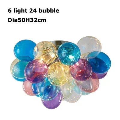 DecorBites™ Glass Bubble Chandelier Pendant Light for Living Room & Bedroom