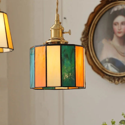 مصباح معلق LED بمقبض نحاسي من DecorBites™، إضاءة زجاجية قابلة للتعديل لغرفة الطعام