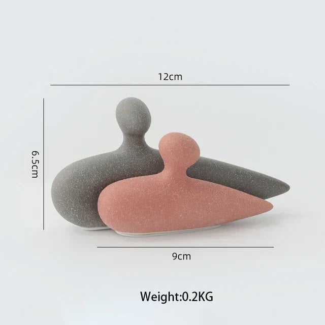 DecorBites™ Ceramic Art Couple Statue for Home Office Decor & Living Room Gift