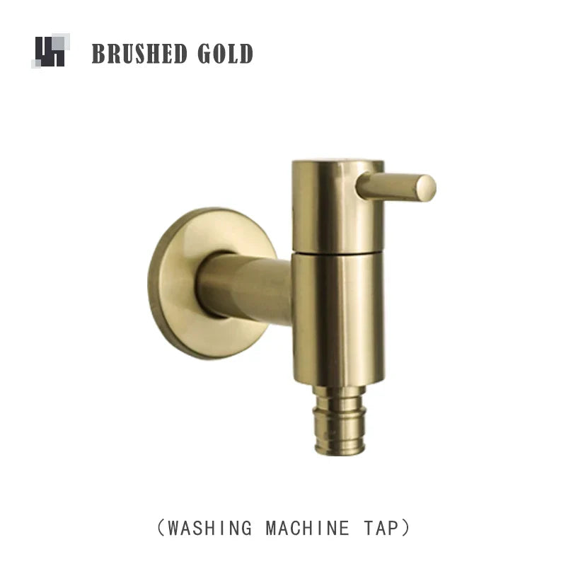 DecorBites™ Brass Black Wall Mount Garden Faucet for Extended Outdoor Use