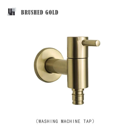 DecorBites™ Brass Black Wall Mount Garden Faucet for Extended Outdoor Use