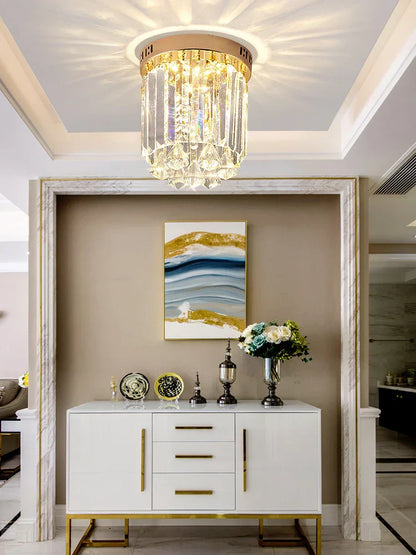 DecorBites™ Elegant Crystal Ceiling Light for Entryway, Stairs, and Hallway