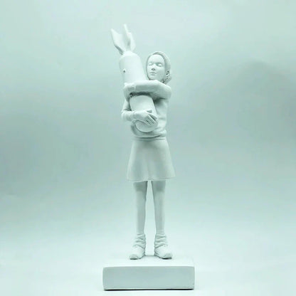 DecorBites™ Bomb Hugger Girl Resin Statue Sculpture for Home Decor and Desk Ornament