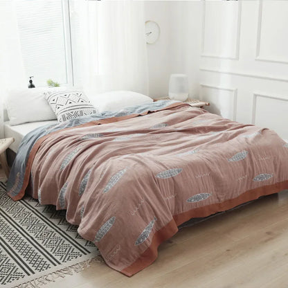 بطانية ديكوربايتس™ من القطن والشاش بتصميم سمكة كاواي