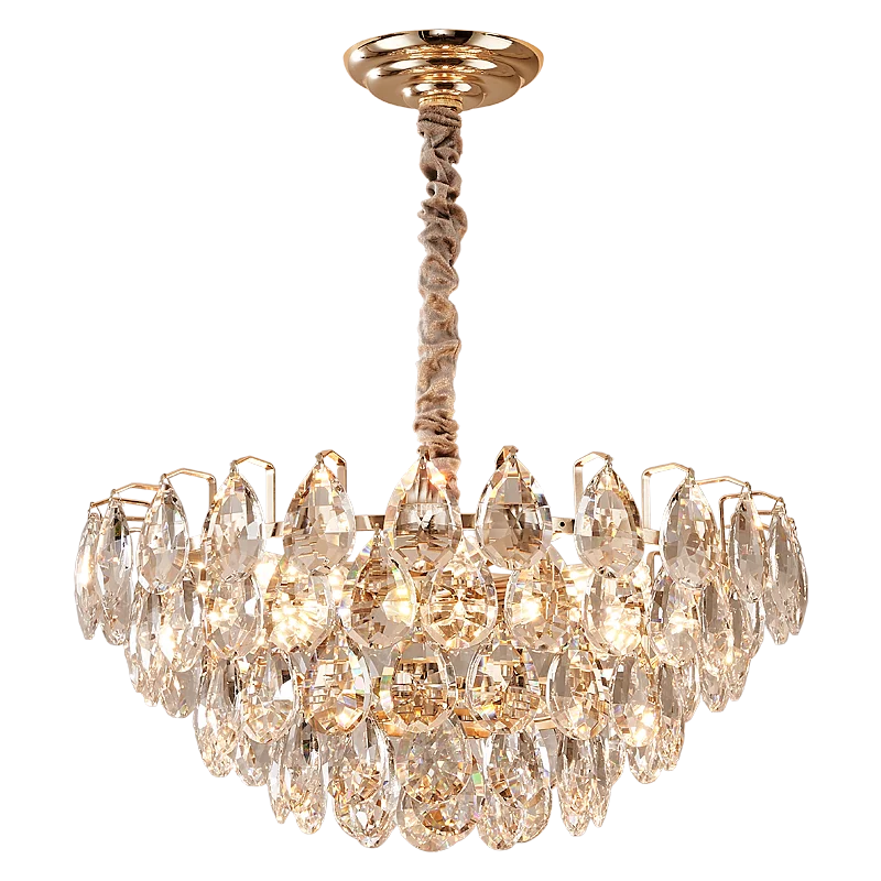 DecorBites™ Crystal Chandelier Ceiling Light for Living Room Bedroom Dining Room