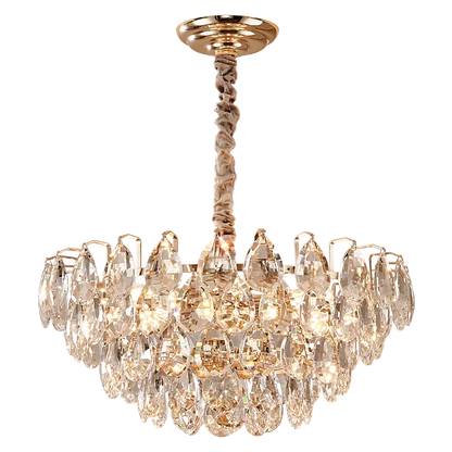 DecorBites™ Crystal Chandelier Ceiling Light for Living Room Bedroom Dining Room