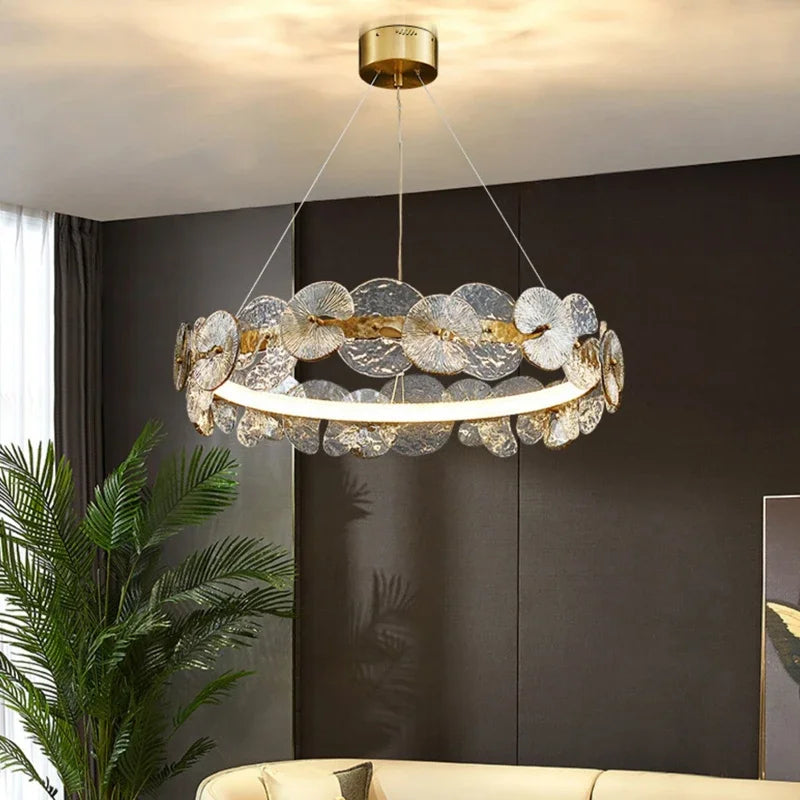DecorBites™ LED Flower Design Ceiling Chandelier for Modern Living Room Bedroom Dining Area
